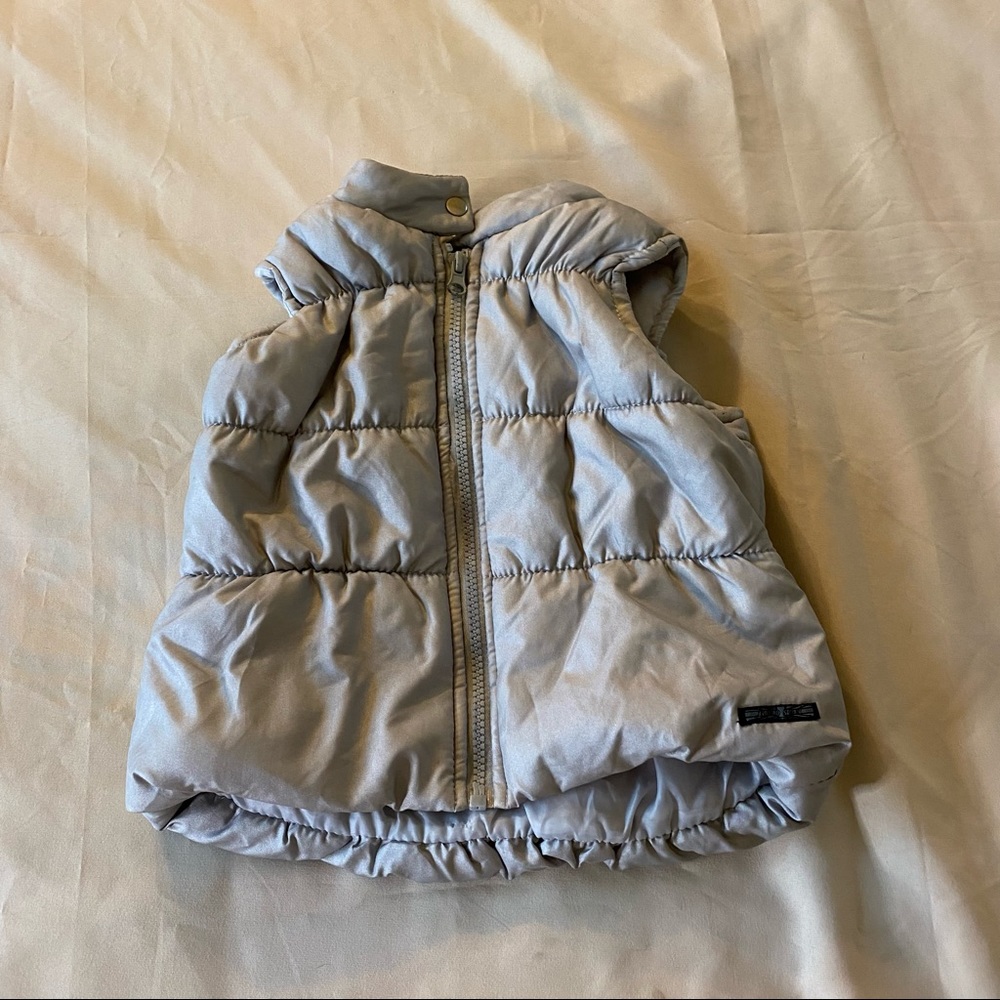 Hudson Silver Puffer Vest Little Girls Size 3T
